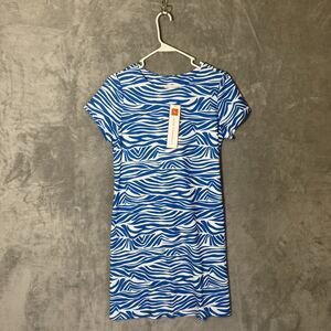 NWT Jude Connally Dress S Ella Mini Costal Resort Blue Print SS Vacation Beach